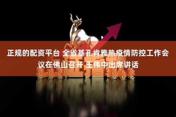 正规的配资平台 全省基孔肯雅热疫情防控工作会议在佛山召开 王伟中出席讲话
